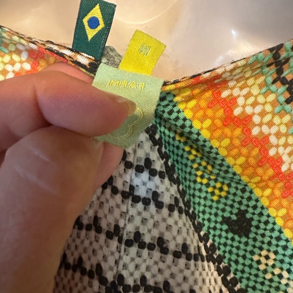 Farm Rio Colorful Geometric Pattern Dress. Size M - Picture 3 of 5